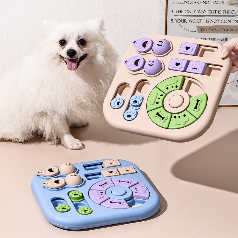 Dog Treat Puzzle Toy - Interactive Dog Puzzle Toys Plastic Treat