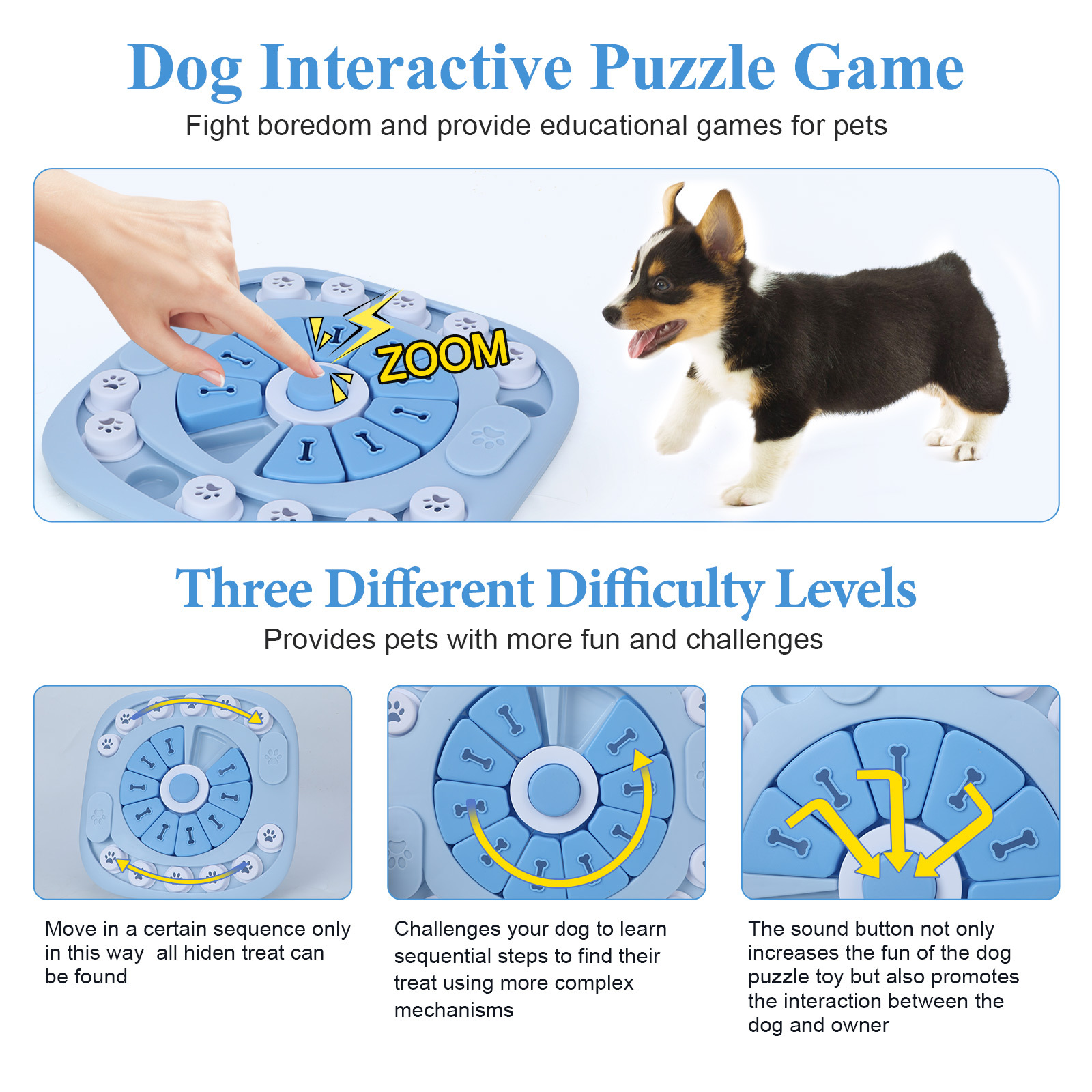 Dog Puzzle Toys Interactive Tr - огляд і ціна Dog Treat Puzzle Toy