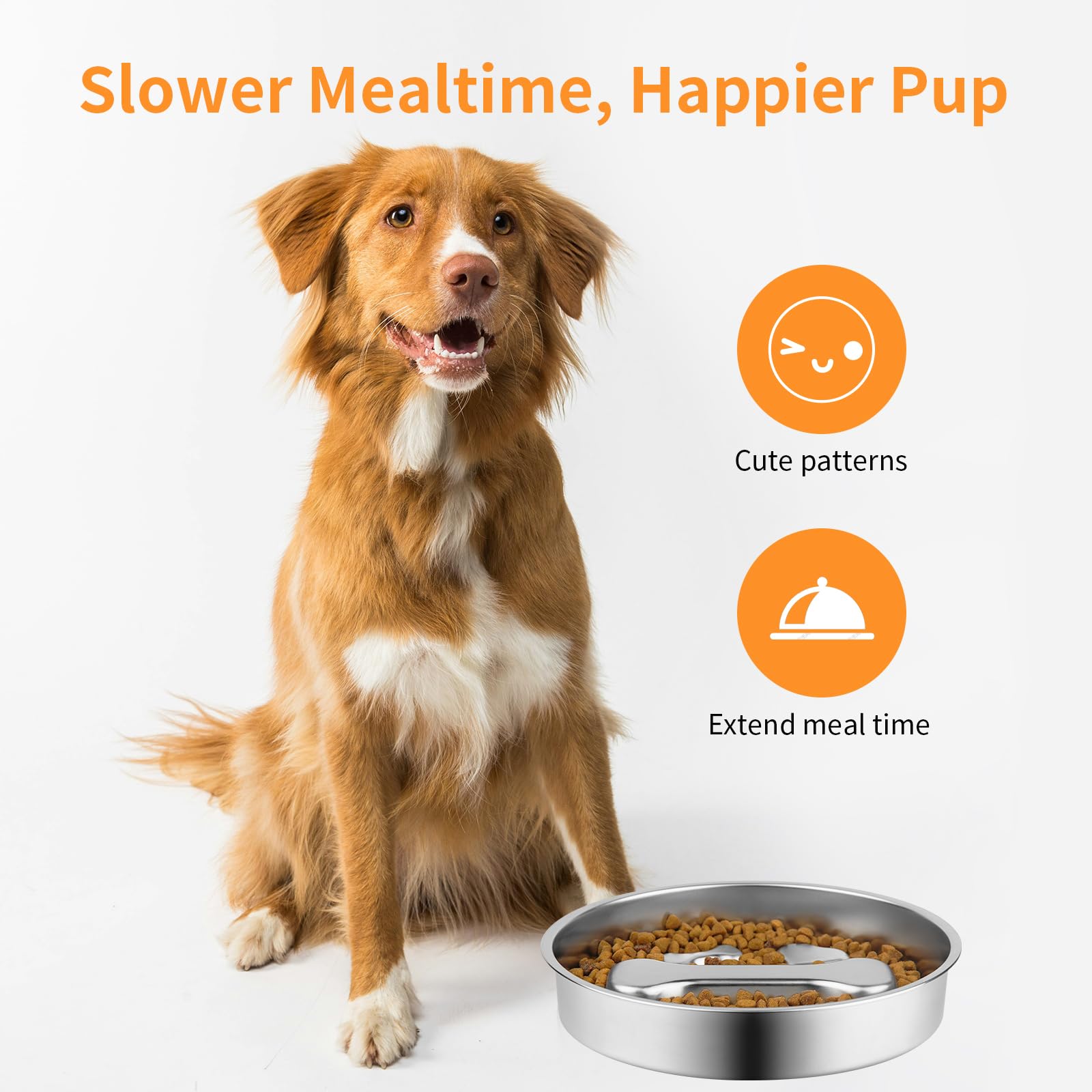 Slow Feeder Dog Bowl, Metal No - огляд і ціна Dog Treat Puzzle Toy