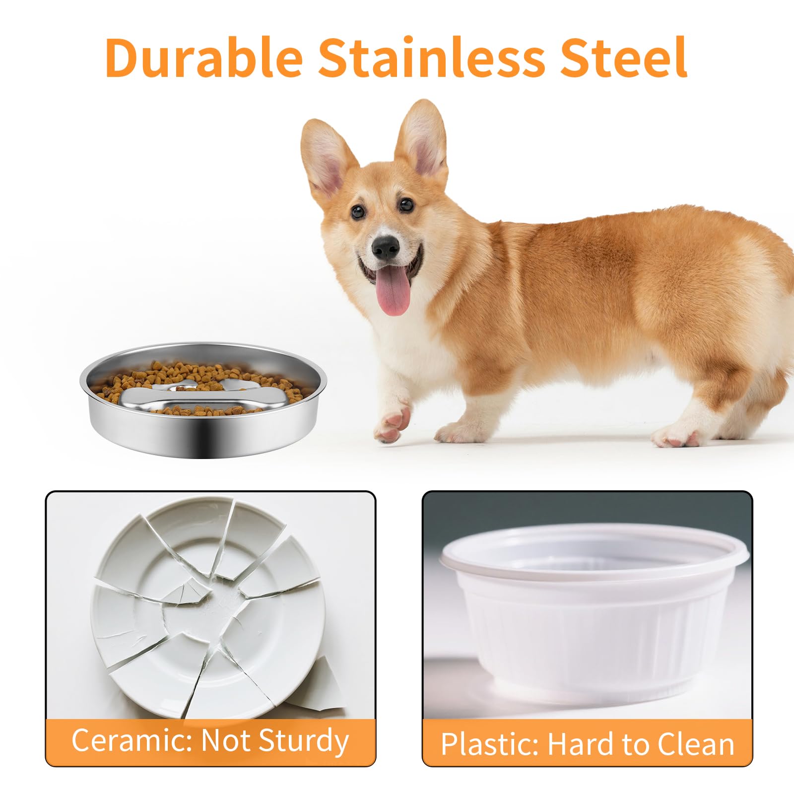 Slow Feeder Dog Bowl, Metal No - огляд і ціна Dog Treat Puzzle Toy