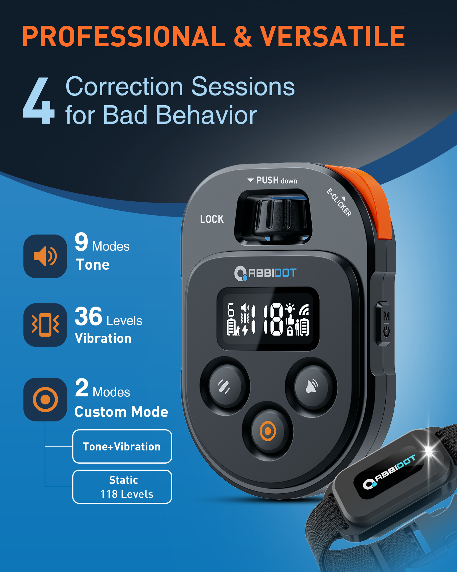 ABBIDOT T60 Dog Training Colla - огляд і ціна Training Clicker Dog