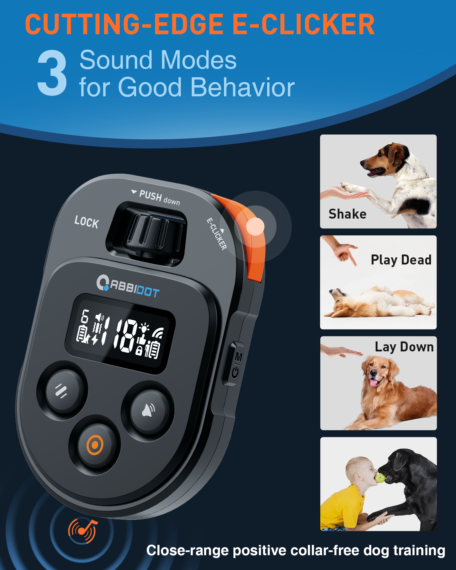 ABBIDOT T60 Dog Training Colla - огляд і ціна Training Clicker Dog